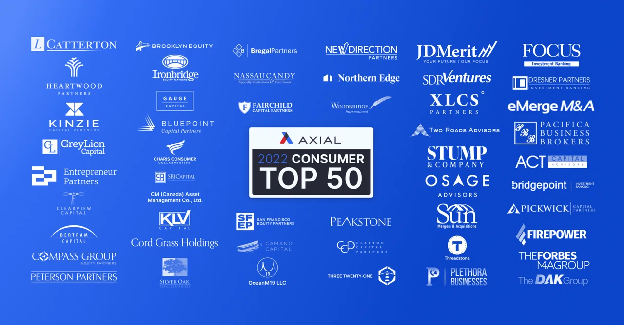 Axial Top 50 M&A Advisors for 2022